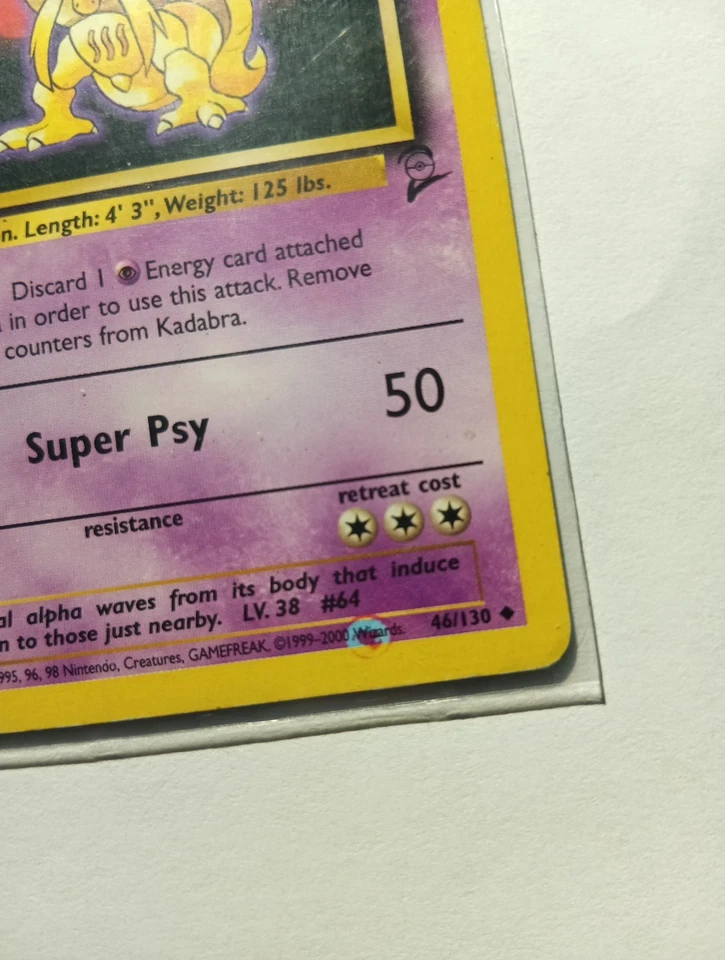 Pokemon Base Set 2 Kadabra 46/130 Ink Spot - Image 2 of 4
