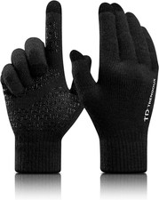 Merino Wool Winter Gloves for Men Women, Cold Weather Warm Touchscreen Unisex, N