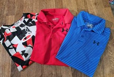 Lot of 3 Under Armour Boys Shirts Size YM Youth Medium Very Nice. Pre-Owned