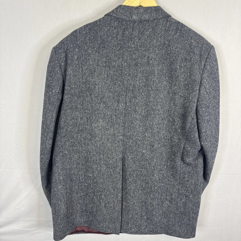 Blazer Magee Donegal Tweed Gris Espiga Lana Hombre 48R Tejido Irlandés Foto 2 de 4