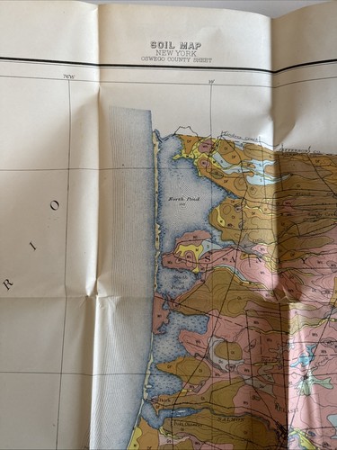 USDA Soil Survey of Oswego County, New York (1919) w/ Very Large Color Map - Picture 6 of 9