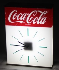 COCA-COLA Wanduhr / Werbeuhr aus Gastst&auml;tte mit Beleuchtung