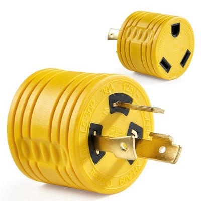 WYM world NEMA L5-30P to TT-30R 30 Amp RV Generator Adapter, 3 Prong 30A L5-3...