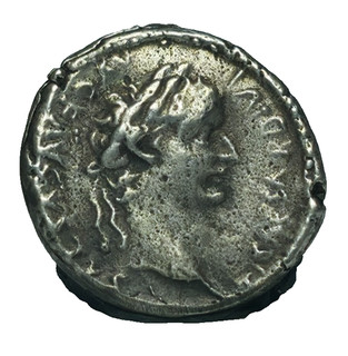 RARE ANCIENT (MODERN ) ROMAN SILVER COIN OF TIBERIUS 2.0 GR 15 MM