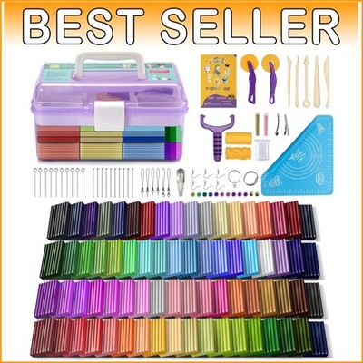 All-in-One Polymer Clay Set - 72 Colors, Easy to Shape for Creative Exploration