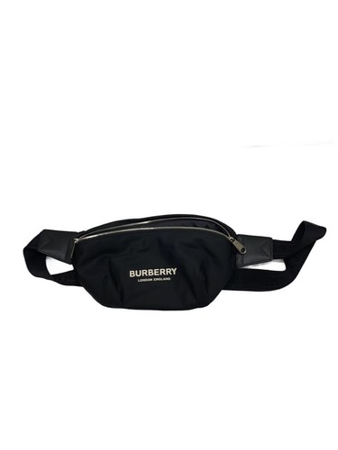 BURBERRY LONDON Belt Bag Nylon Black 8049095 Authentic From Japan