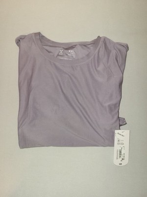 New Xersion Women's XXL Essential Short Sleeve Tee Lavander Blossom Round Neck