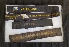 Lot Of Four WWI Era Navy Hat Tallied 2 German 2 US