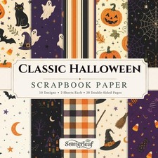 Classic Halloween Scrapbook Paper: Double-Sided Craft Paper   Perfect for Scrapb