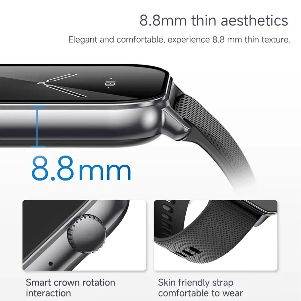 Smart Watch Men Women Answer Make Calls 1.85'' AMOLED HD 100+ Modes Waterproof - Image 4 of 4