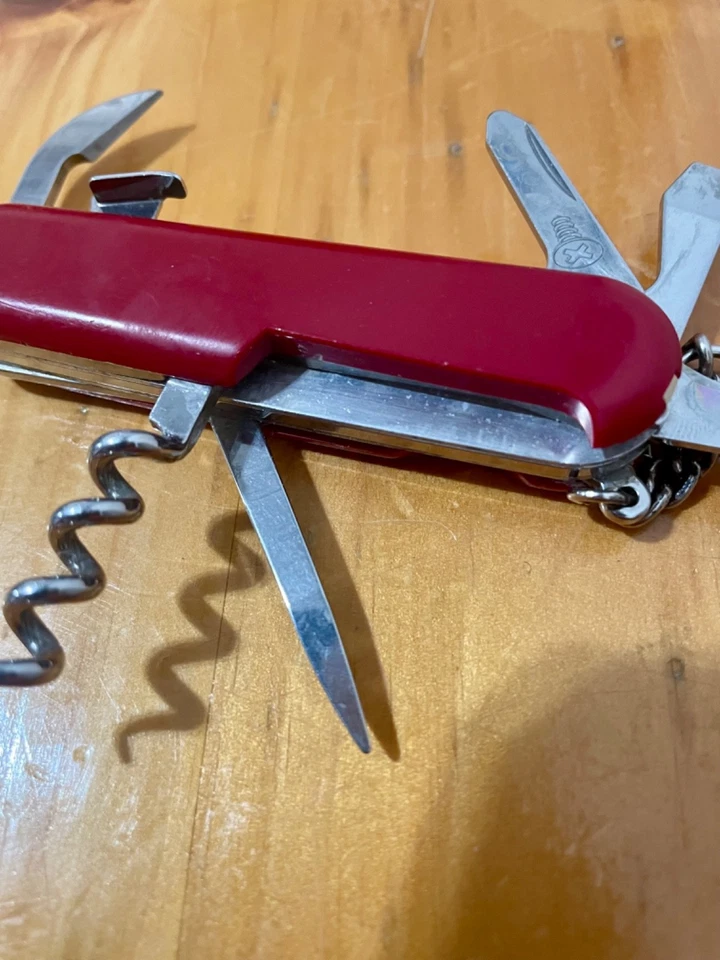 Cuchillo militar suizo Wenger dentado aventurero/viajero 85 mm hoja de bloqueo multiherramienta Foto 2 de 4