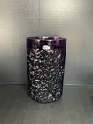 VINTAGE 1967 BLENKO #6731 JOEL MYERS PLUM TEXTURED OVAL GLASS VASE 11” - RARE