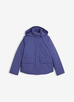 Winterjacke Gr. 40 Indigo Damen-Jacke Kapuzen-Wintermantel Neu