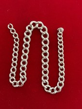 Antique Silver Graduated Albert Chain Hallmarked (Worn) - No Clips - 12.5" 34.7g