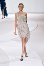 Valentino s/s 2009 One Shoulder High Low Ruffle Silk Dress