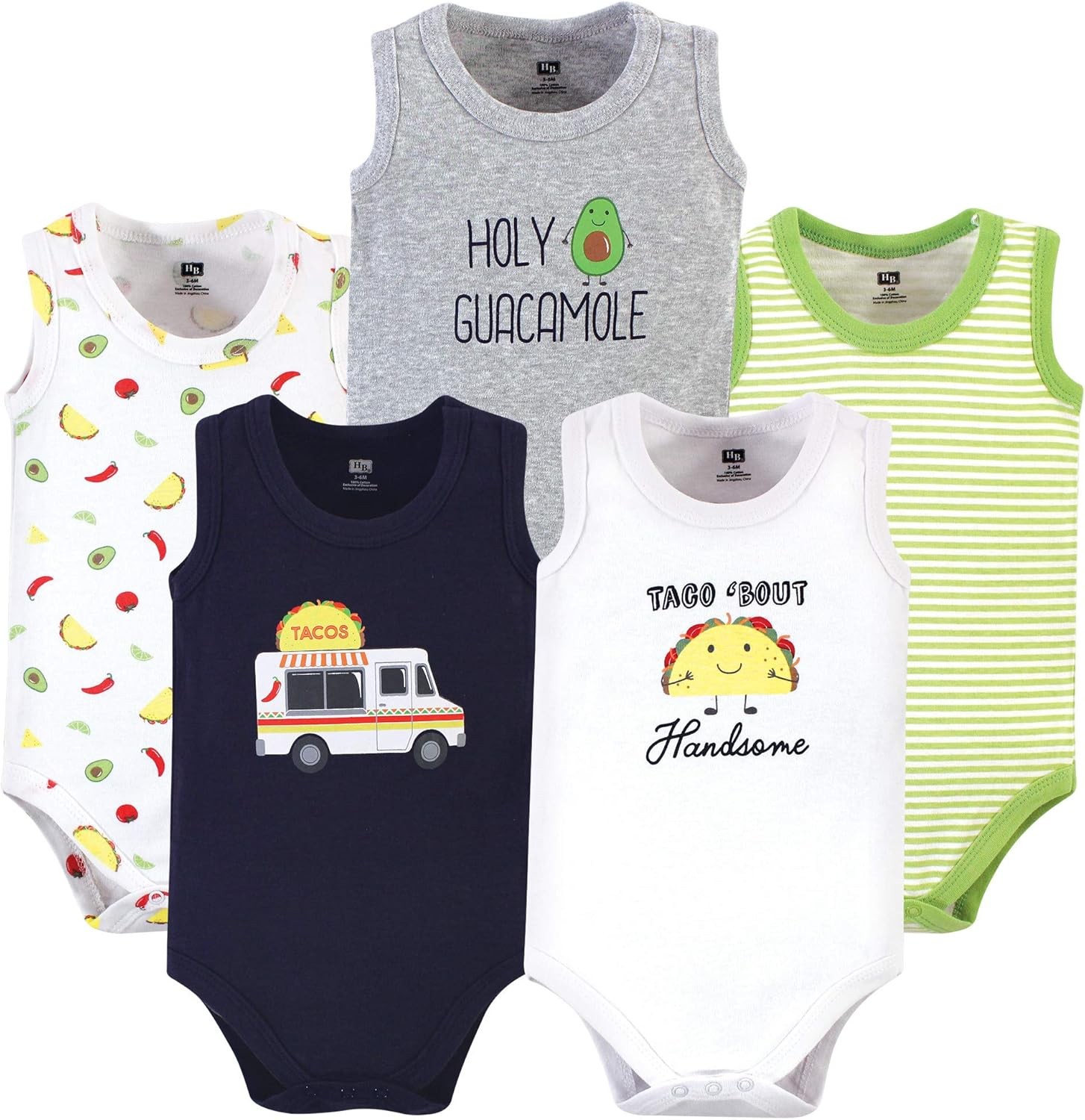 Hudson Baby Unisex Baby Cotton Sleeveless Bodysuits