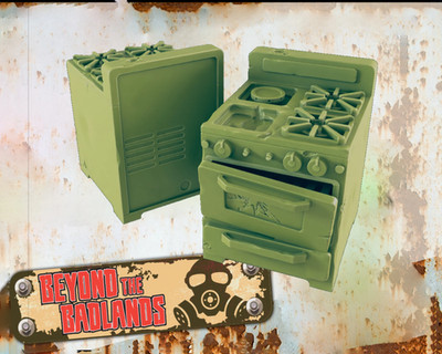 Stove (Damaged or Destroyed) - Post-Apocalyptic - 28 or 32mm - EC3D Designs
