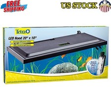 LED Aquarium Hood Energy Efficient Fits Multiple Filters 19.3" x 9.4" x 2.5 New