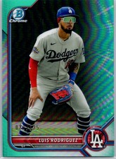 2022 Bowman Chrome Aqua Refractor #BCP-47 Luis Rodriguez #/125 Dodgers