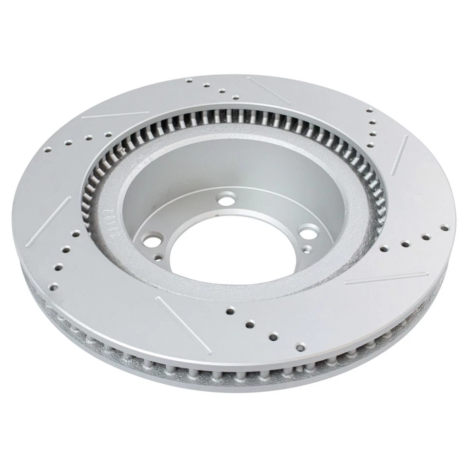 Kit dianteiro de almofada de cerâmica Performance rotor perfurado com fenda e Posi - Imagem 2 de 4