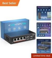 6 Port 2.5G Ethernet Switch with 10G SFP Ports for Fast Network Connectivity