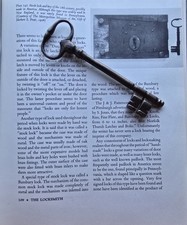 Llave de castillo de hierro grande del siglo XIX☆ 1 llave de puerta inglesa antigua☆ ¡6 pulgadas de largo!