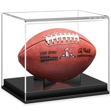 Football Display Case, Acrylic Football Case Display Case Autographed Footbal...