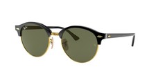 Ray Ban RB4246 Clubround Classic Polished Black Frame Green Classic Lens
