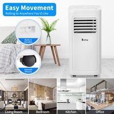 ZOKOP 8000BTU Portable Air Conditioner, 4 Modes LED Display Timer, White 900W