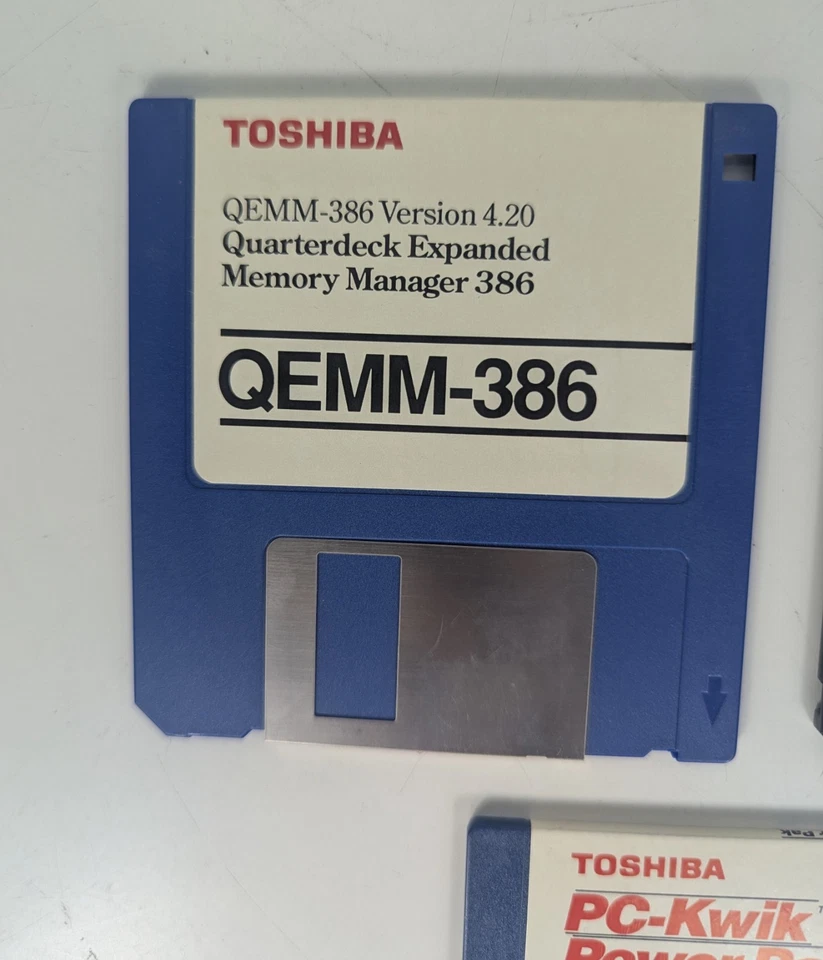 Vintage Toshiba QEMM-386 T3100SX Manuals & Software PC-Kwik 3.5" Floppy Disks - Image 2 of 4