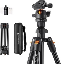 64 inch/163cm Lightweight Aluminum Travel Camera Tripod Compact and Portable