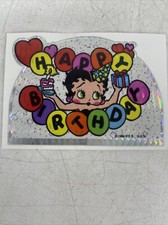 RARE Vintage KFS Prism Betty Boop Vending Machine Sticker Happy Birthday 1989