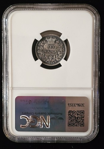 1856 Great Britain 6 Pence NGC MS61 - Picture 2 of 2