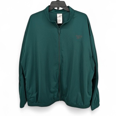 Reebok Men's Identity Vector Zip-Front Track Jacket Dark Green XXL