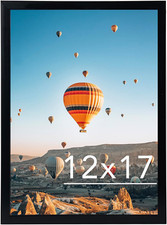 12X17 Picture Frame Black for Wall Hanging, Wall Mounting Horizontally or Vertic