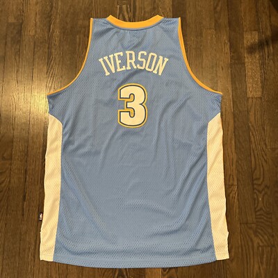 Denver Nuggets Allen Iverson Jersey 2XL Adidas Blue