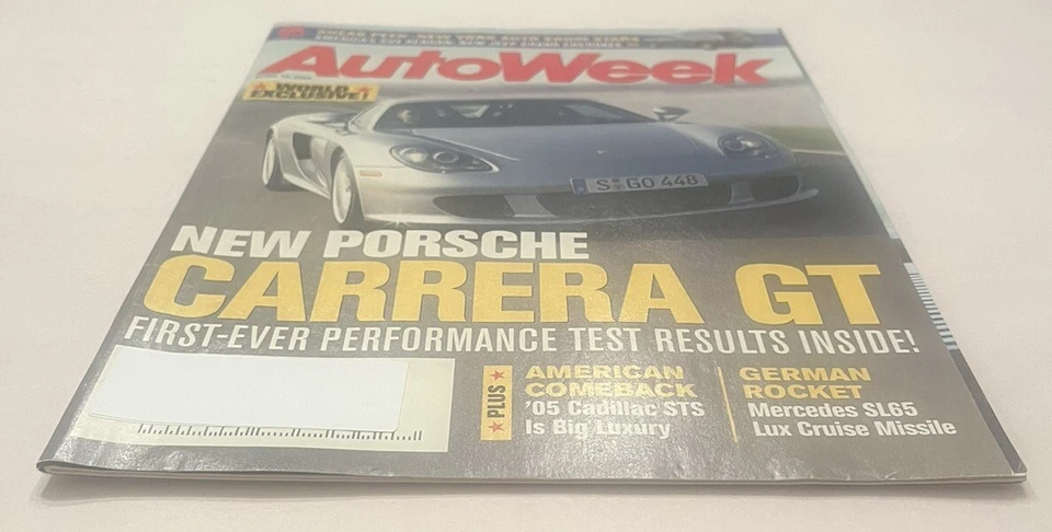 AUTOWEEK Magazine 2004 APR 12 - CARRERA GT, CADILLAC STS, Mercedes SL65 - Image 4 of 4