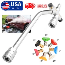 Foam Cannon Dual Connector Accessory Pressure Washer Double Tip Attachment