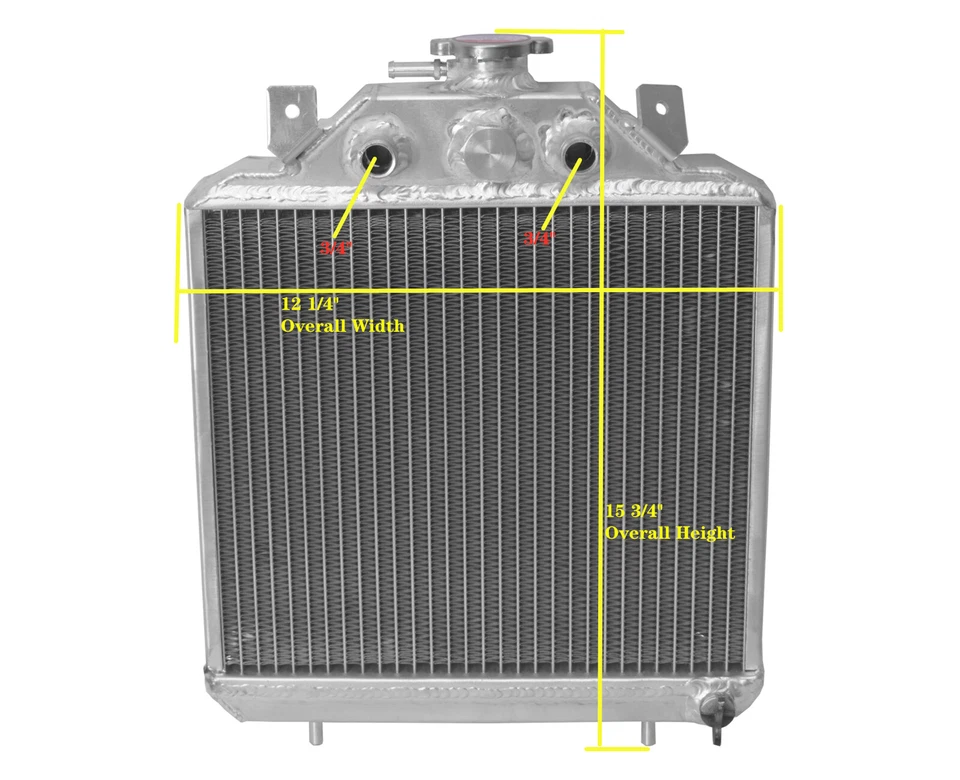 Aluminum ATV Radiator Replacement  For 1996 1997 1998 1999 Polaris Sportsman 500 - Image 2 of 4