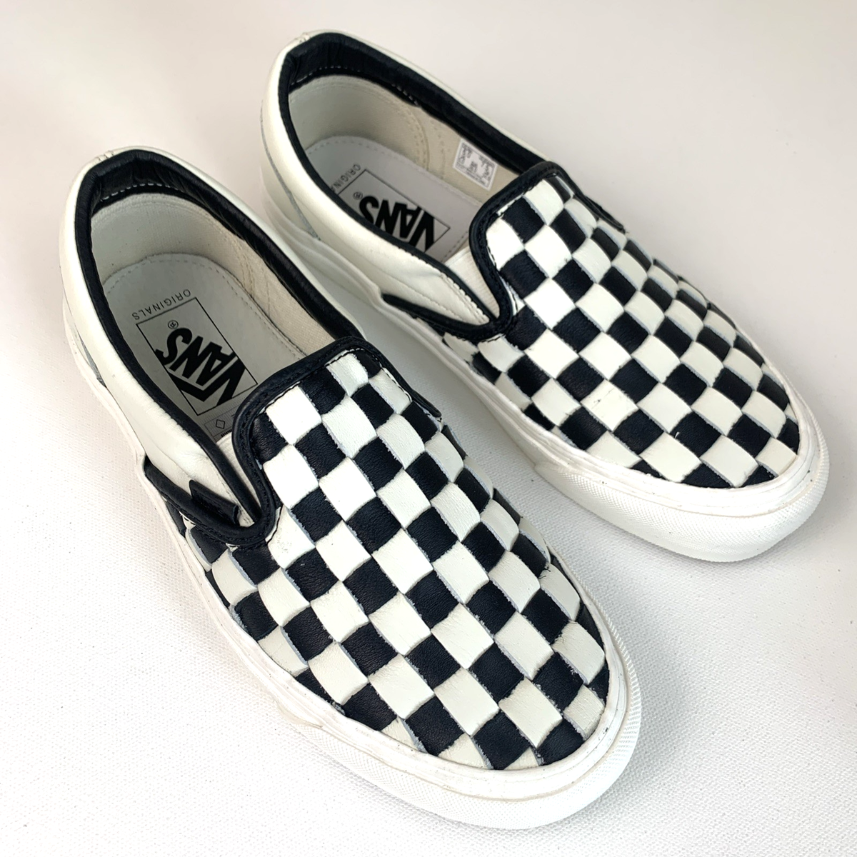 Vans Vault OG Classic Slip-On LX Mens 6 Womens 7.5 Woven Leather