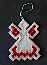 HAND EMBROIDERED - HARDANGER ANGEL - NEW