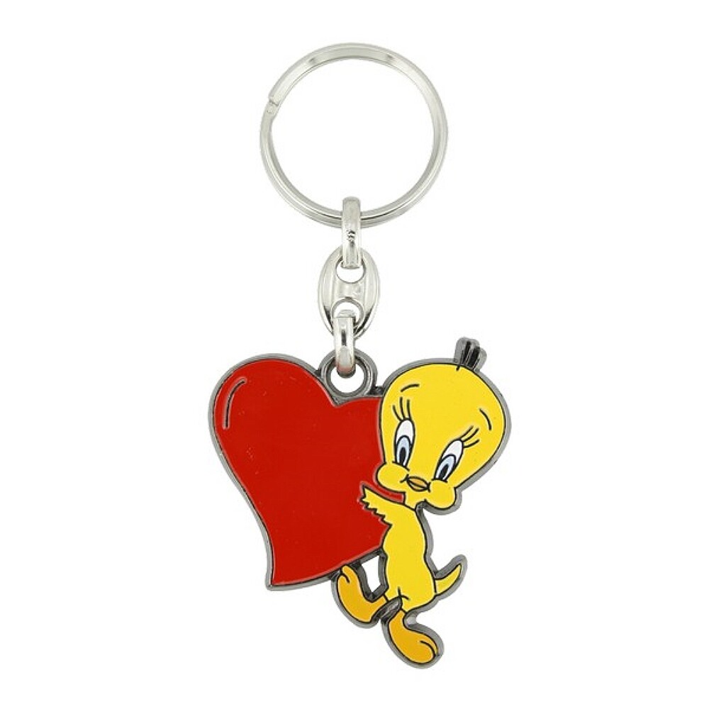 Warner Bros LKRL174 Looney Tunes - Tweety Pie Heart Enamelled Licensed Keychain