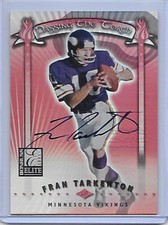 2001 Elite FRAN TARKENTON Passing the Torch on card auto 92/100 MN Vikings #PT-5