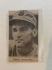 Eddie Miller Boston Bees 1940 Baseball Panel RARE!