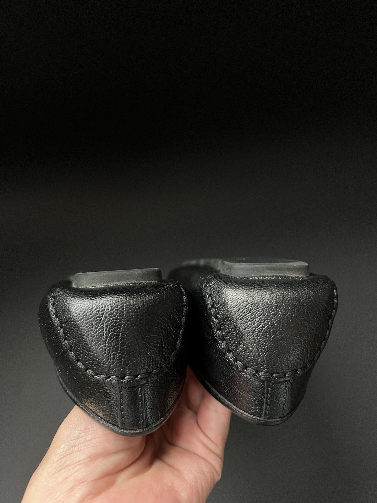 Michael Kors Women's Black Leather Ballet Flats Size 7.5M / EU 38 Slip-On thumbnail 6