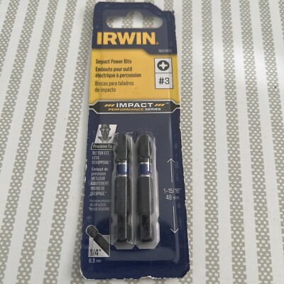 Irwin 1837433 Impact Performance Series Phillips #3x2''L Power Bit Steel
