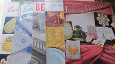  Vtg MCM 13 Crochet Patterns Books Lot of 3 Table Linens 30's 40's 50's 70'S