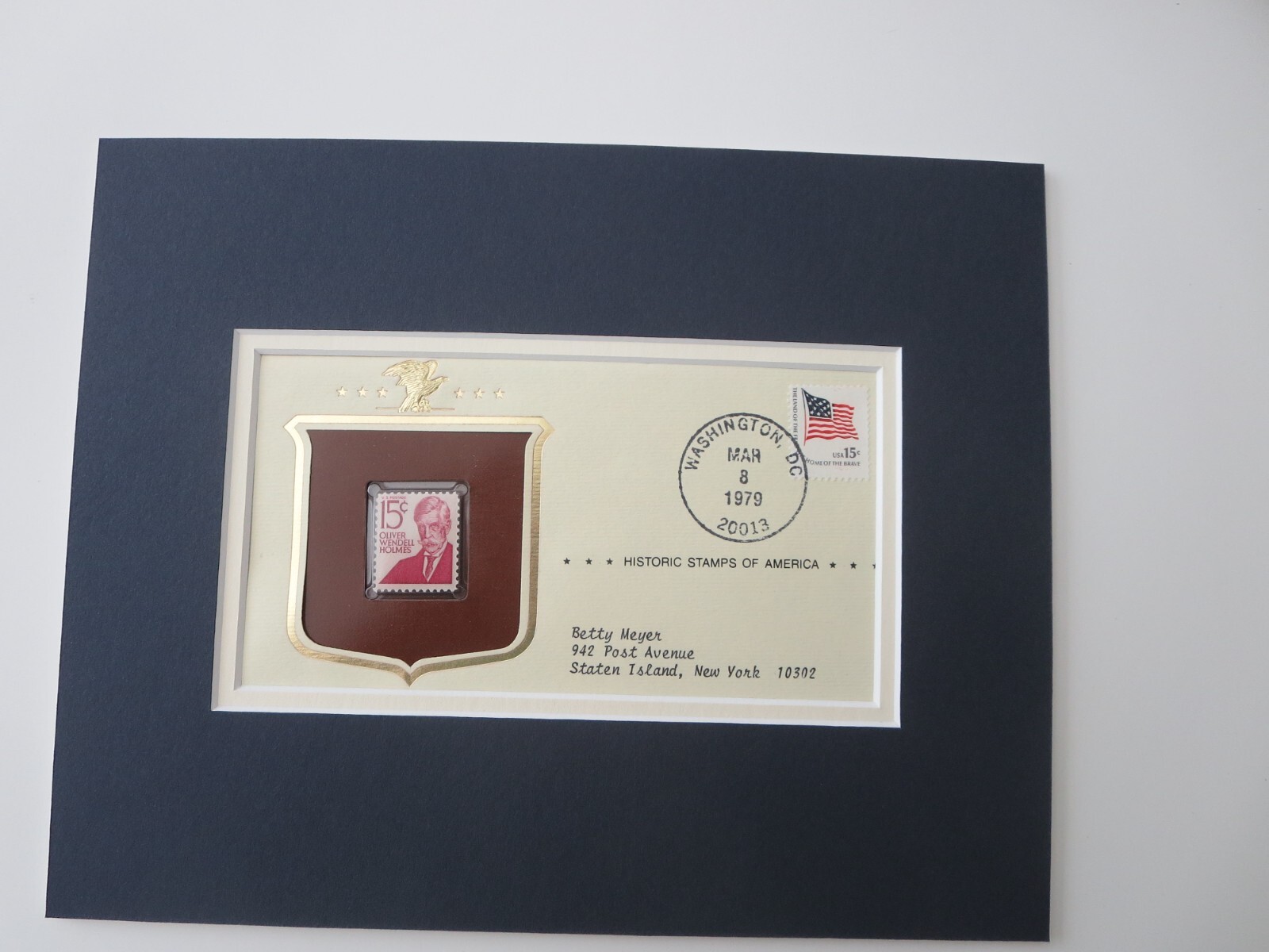 Oliver Wendell Holmes Supreme Court Justice Commemorative Cover Of His Stamp Ebay