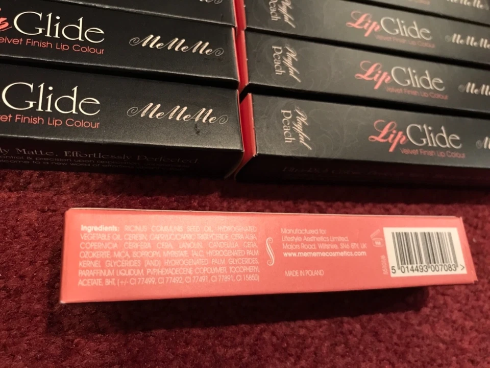 25X MEMEME COSMETICS Lápiz labial deslizante en melocotón juguetón NUEVO AL POR MAYOR lote Foto 4 de 4