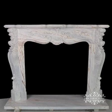MARBLE FRENCH STYLE EUROPEAN DESIGN FIREPLACE MANTEL - TF437CG66-2
